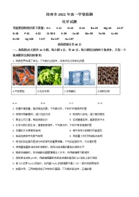 2023济南高一上学期9月开学考试化学试题含答案