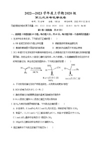 2023荆州沙中学高三上学期第二次月考化学试题含答案