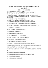 2023黄冈黄梅国际育才高级中学高二上学期期中考试化学试题无答案