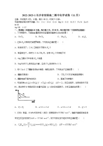 湖南省长沙市实验中学2022-2023学年高二化学上学期期中联考试卷（Word版附答案）