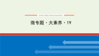 人教版高考化学一轮复习微专题大素养19有机合成的方法和路线课件