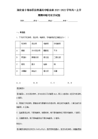 2021-2022学年湖北省十堰市区县普通高中联合体高一上学期期中联考化学试题含解析