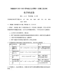 湖南省岳阳市湘阴县知源高中2022-2023学年高三上学期11月第二次月考化学试题（Word版含答案）