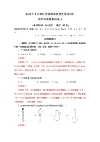 浙江省2023年1月普通高校招生选考科目考试化学仿真模拟试卷A（Word版附解析）