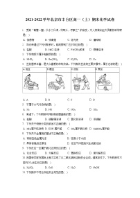 2021-2022学年北京市丰台区高一（上）期末化学试卷（含答案解析）