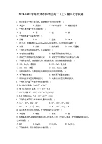 2021-2022学年天津市和平区高一（上）期末化学试卷（含答案解析）