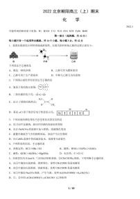 北京朝阳区2022年高三上学期期末化学试题及答案