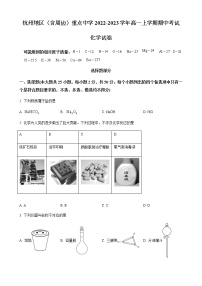 浙江省杭州地区（含周边）重点中学2022-2023学年高一上学期期中考试化学试卷  Word版含解析