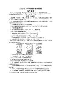 湖南省邵阳市武冈市2022-2023学年高三化学上学期期中试题（Word版附答案）