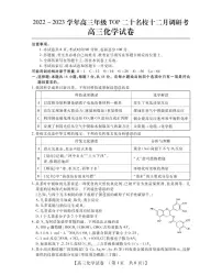 河南省TOP20名校2023届高三化学12月调研试题（PDF版附解析）