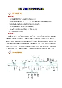 高考化学二轮复习讲义+分层训练解密07非金属及其化合物(讲义)