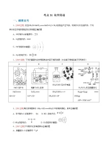 高考化学二轮复习考点剖析考点31 化学用语（2份打包，解析版+原卷版，可预览）