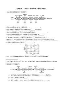 高考化学二轮复习突破题专题10无机工业流程（强化训练）（2份打包，解析版+原卷版，可预览）