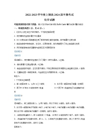 四川省雅安中学2022-2023学年高二化学上学期期中考试试卷（Word版附解析）