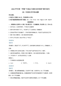 浙江省宁波市金兰教育合作组织2022-2023学年高二化学上学期期中联考试题（Word版附解析）