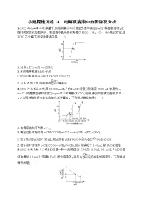 高考人教版化学二轮复习：小题提速训练14　电解质溶液中的图像及分析