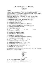 2022-2023学年重庆市巴蜀中学高一上学期期中考试化学试题 Word版