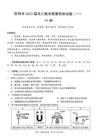 2023届湖南省岳阳市高三教学质量监测（一模）化学试题