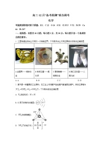 山东省德州市2023届高三化学上学期12月联合调考试卷（Word版附答案）