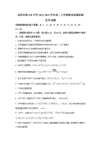 辽宁省沈阳市第120中学2022-2023学年高二上学期期末质量监测化学试卷（Word版含答案）