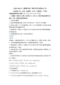 2022-2023学年湖南省三湘联考高二上学期期中联考化学试题（解析版）