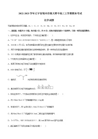 2022-2023学年辽宁省锦州市渤大附中高三上学期期末考试化学试题含答案