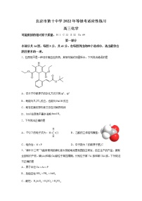 北京市十中2023届高三上学期等级考适应性练习化学试题（含解析）