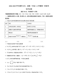 2022-2023学年福建省厦门外国语学校石狮分校、泉港一中高三上学期第一次联考化学试题（解析版）