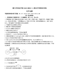 2023厦门外国语学校高三上学期期末检测化学试题无答案