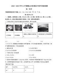 广东省佛山市2022-2023学年高一上学期期末考试化学 Word版