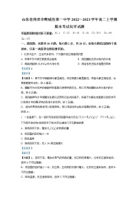 2022-2023学年山东省菏泽市鄄城县第一中学高二上学期期末考试化学试题（解析版）