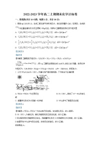 2022-2023学年山东省枣庄市第一中学高二上学期期末达标化学试题（解析版）