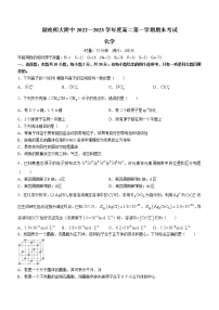 湖南省长沙市湖南师范大学附属中学2022-2023学年高二上学期期末考试化学试题(含答案)