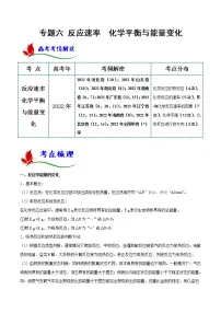 专题六 反应速率 化学平衡与能量变化- 2023 高考化学二轮复习讲与练(全国通用)