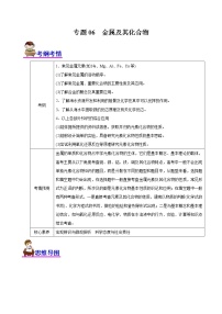 【高考二轮复习】2023年高考化学精讲+精练+小测（全国通用）——专题06  金属及其化合物（讲）（原卷版+解析版）