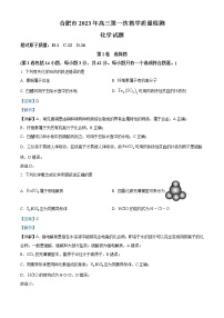 安徽省合肥市2023届高三第一次教学质量检测 化学试题 Word版含解析