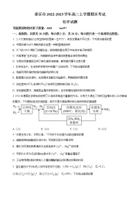 山东省泰安市2022-2023学年高二上学期期末考试化学试题（Word版含答案）