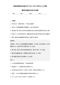 2021-2022学年河南省漯河市高级中学高三上学期第四次模拟考试化学试题含解析