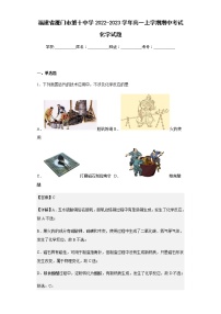 2022-2023学年福建省厦门市第十中学高一上学期期中考试化学试题含解析