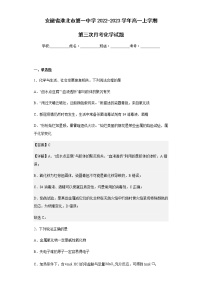 2022-2023学年安徽省淮北市第一中学高一上学期第三次月考化学试题含解析