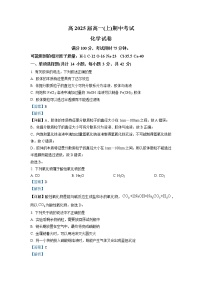 重庆市巴蜀中学2022-2023学年高一上学期期中考试化学试题（解析版）