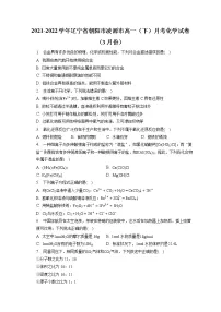 2021-2022学年辽宁省朝阳市凌源市高一(下)月考化学试卷(3月份)(含答案解析)