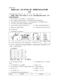 2022-2023学年海南省高三上学期期末学业水平诊断化学试题（PDF版）