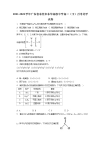 2021-2022学年广东省东莞市东华高级中学高二（下）月考化学试卷（含答案解析）