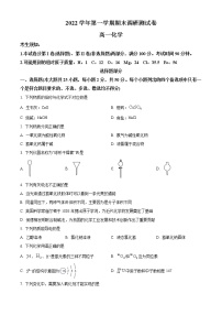 2023湖州高一上学期2月期末考试化学含答案