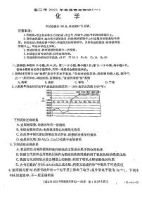 2021届广东省湛江市高三下学期3月普通高考测试（一）化学试题 PDF版