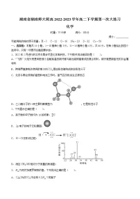 湖南省湖南师大附高2022-2023学年高二下学期第一次大练习化学试题(Word版含答案)