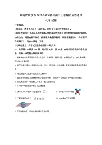 湖南省长沙市2023届高三化学上学期新高考适应性考试试卷（Word版附答案）