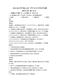 2022-2023学年黑龙江省双鸭山市第一中学高一10月月考化学含答案