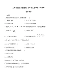 上海市四校2022-2023学年高三下学期3月联考化学试题（Word版含答案）